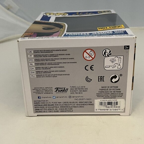 2019 Funko Pop Hot Topic Disney Princess Jasmine Desert Moon Figure #543 - Picture 11 of 16